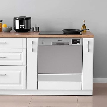 AmazonBasics ABDW2021002 2021 8 Place Setting Dishwasher (Silver) (OPEN BOX) AmazonBasics ABDW2021002 2021 8 Place Setting Dishwasher (Silver) (OPEN BOX)